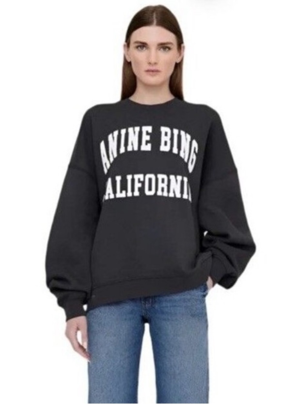 Anine Bing Black California Logo Sweatshirt